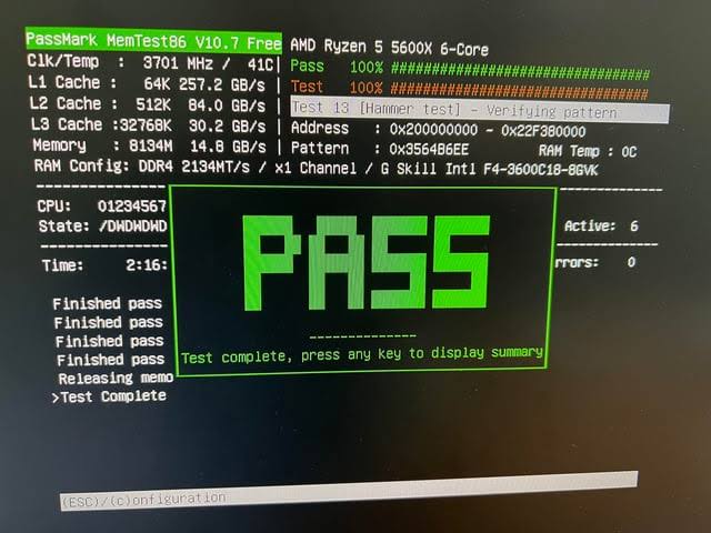 MemTest86 — captura 5